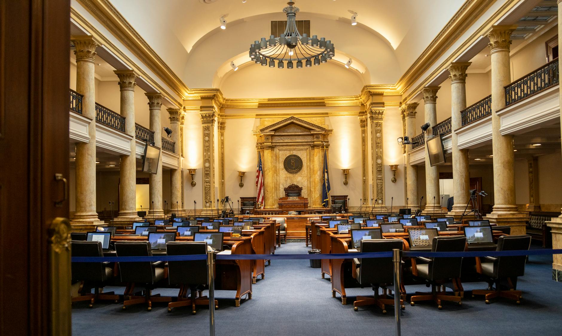 Gavel and digital circuit board representing AI voice fraud legislation and cybersecurity policy