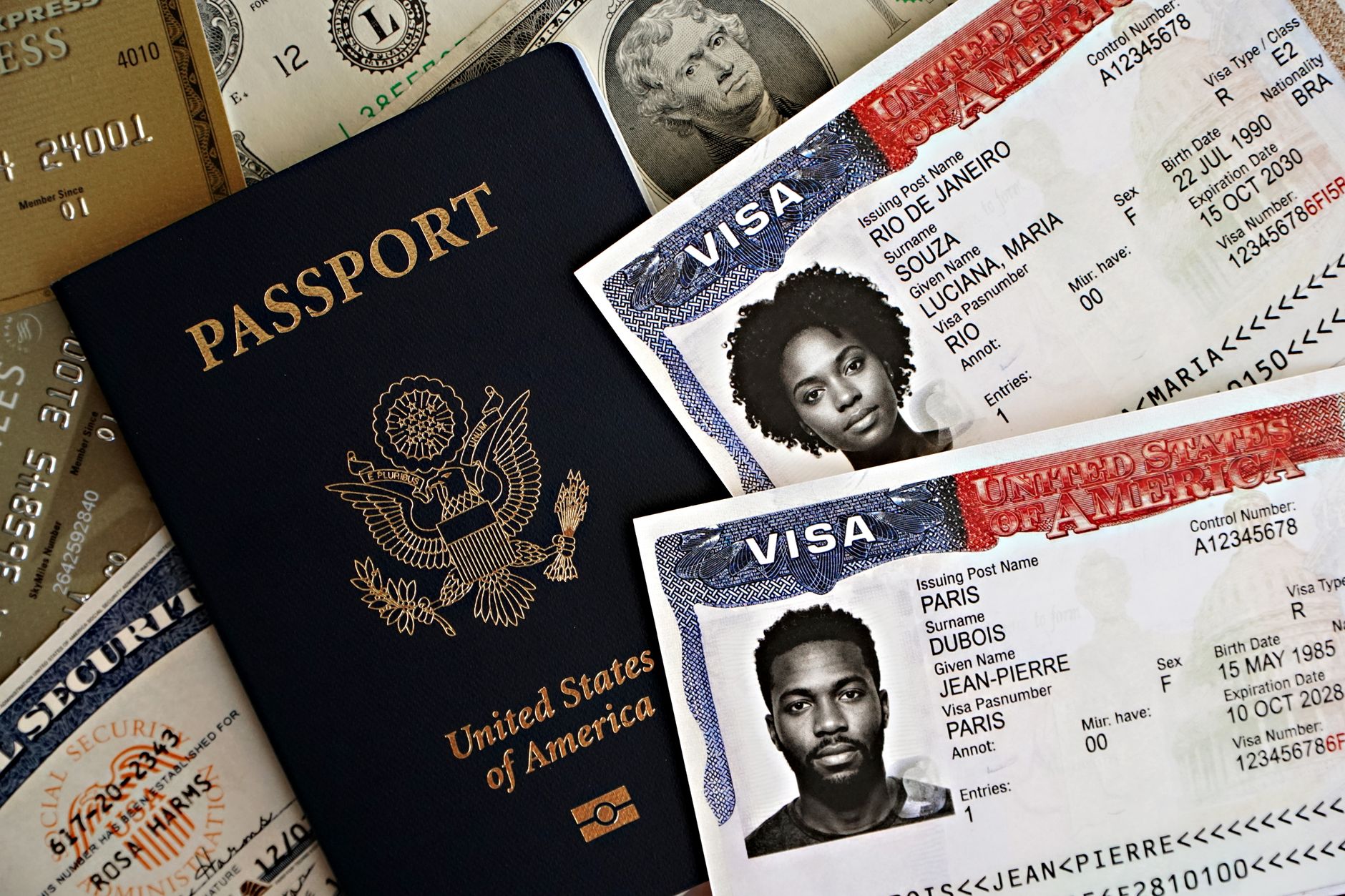 Close-up of a person reviewing an ID document during identity verification