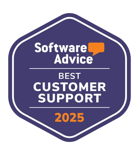 Best customer support badge in the client portal category from Softwareadvice.com