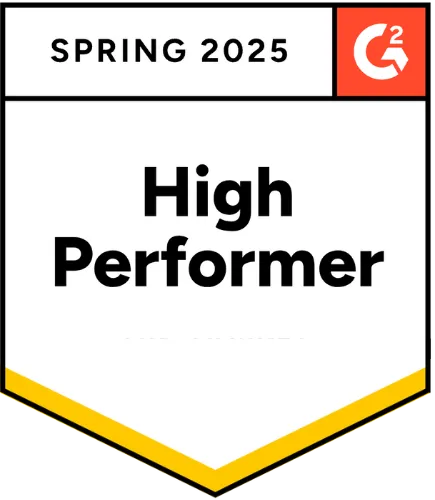 High Performer badge in Client Portal category from g2.com