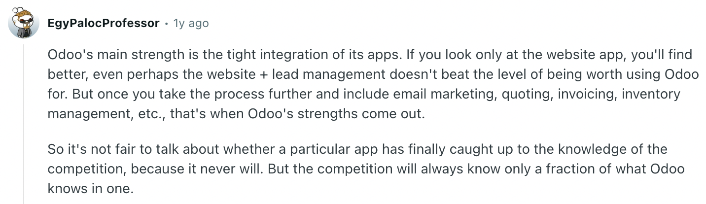 Odoo review: client feedback