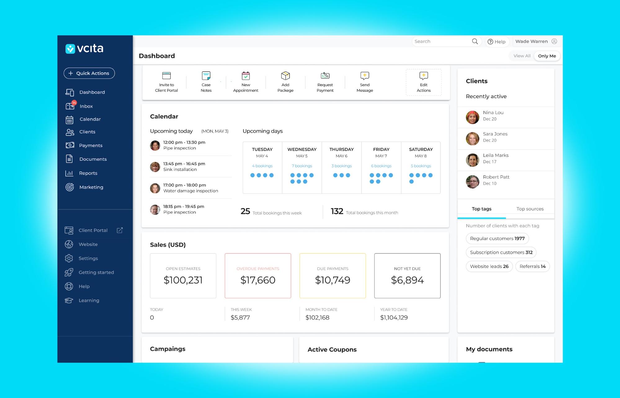 vcita: AI-powered customer communication management software