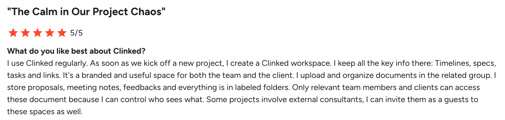 A customer review of Clinked subscription