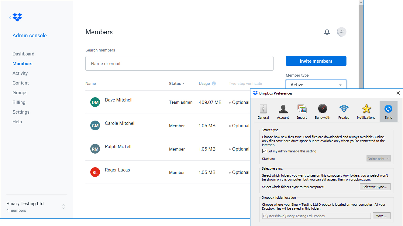 Dropbox use case as a document management solution