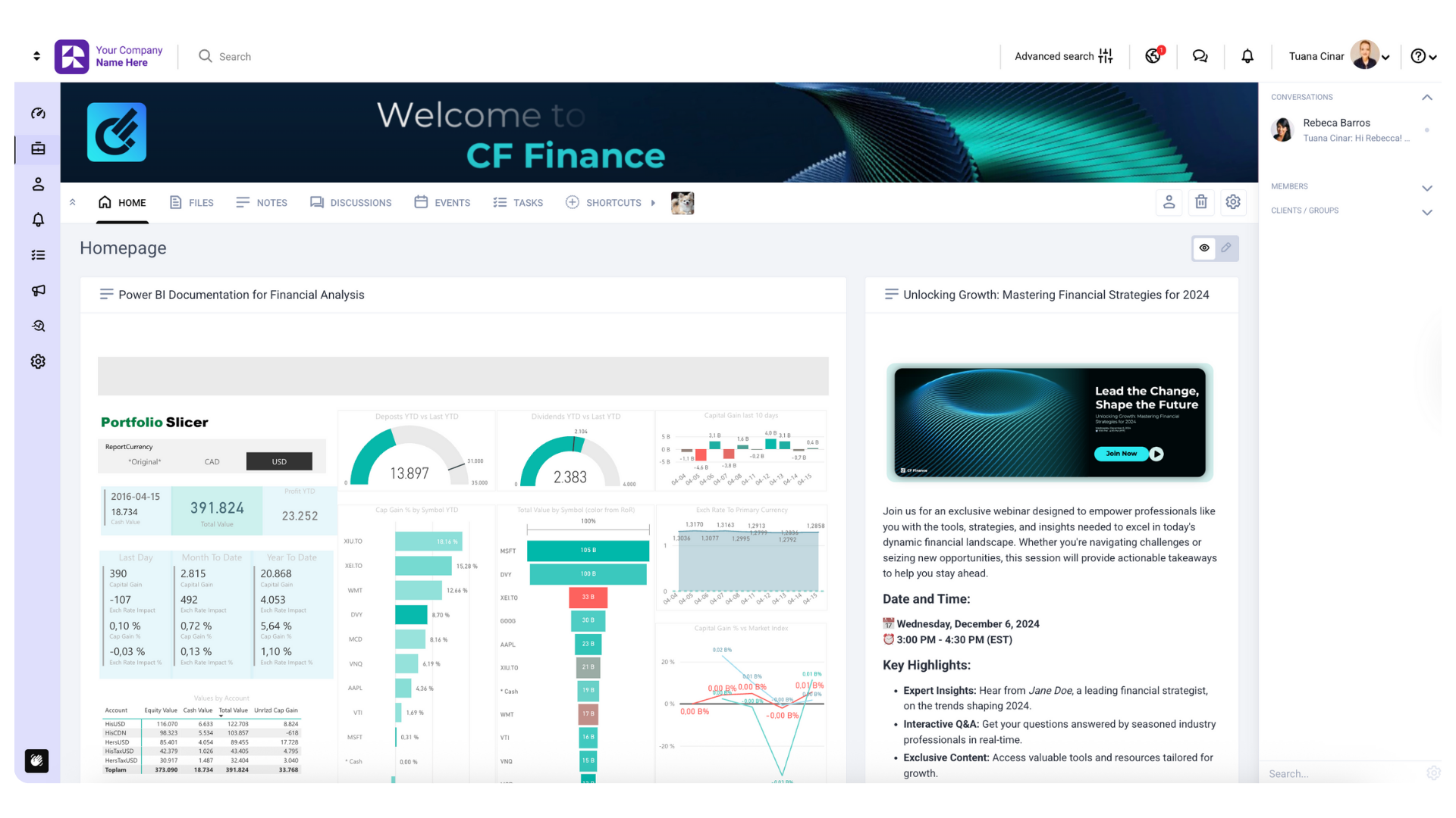 Clinked business management software