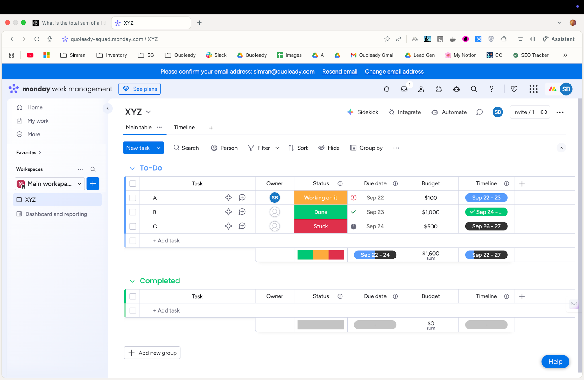 Monday.com small business management software