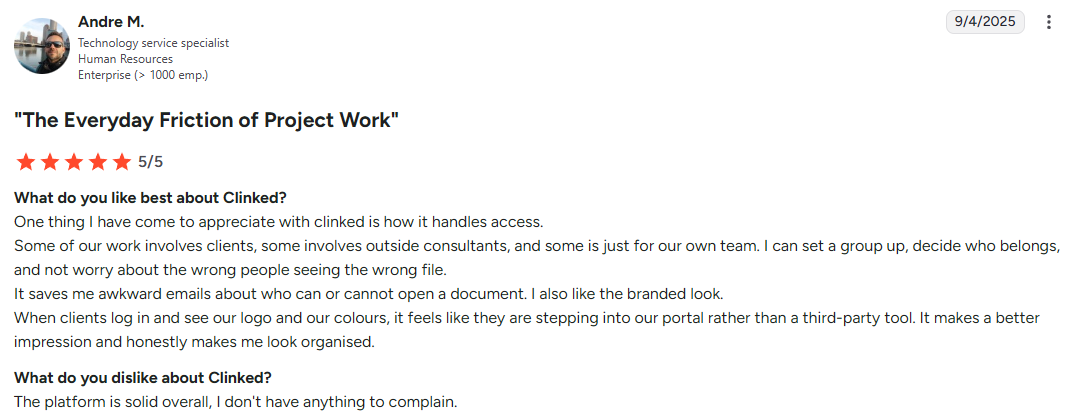 Clinked program customer opinion