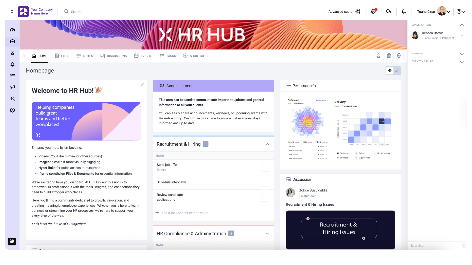 Clinked client database software