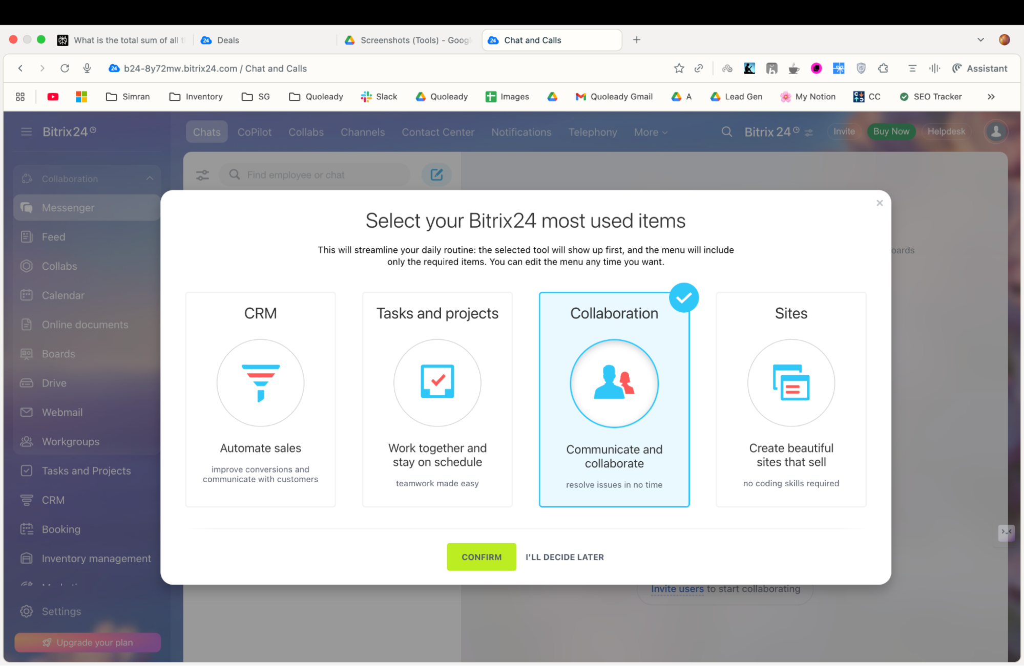 Bitrix24 customer database management system