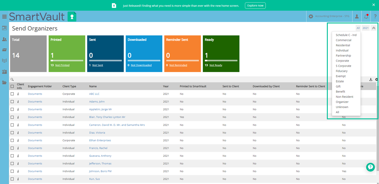 SmartVault client portal