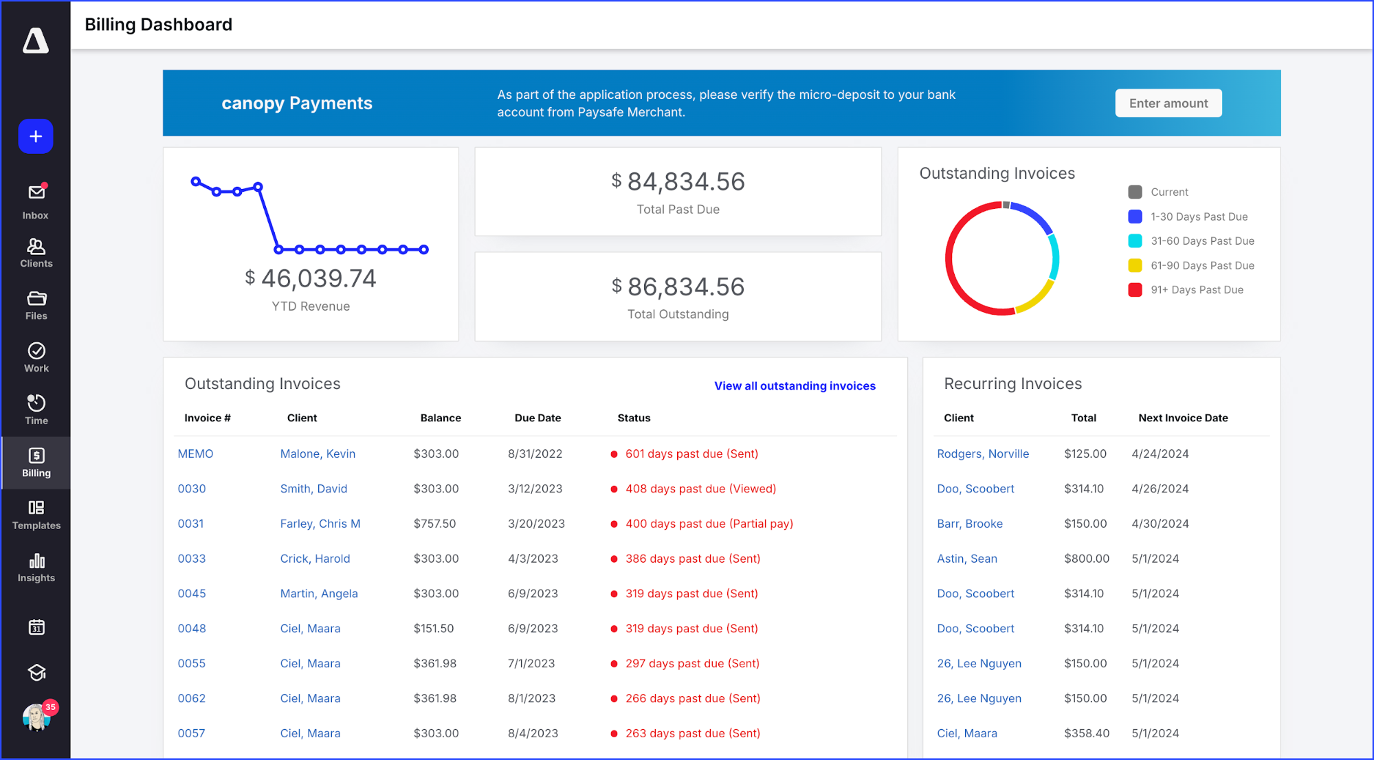 Canopy client portal