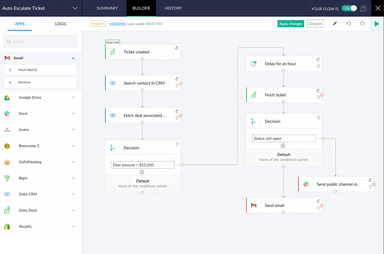 Zoho Creator application builder