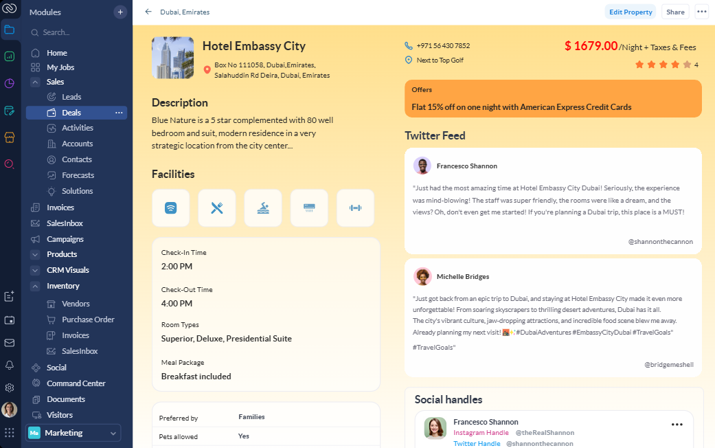 Zoho Canvas for editing how your CRM looks