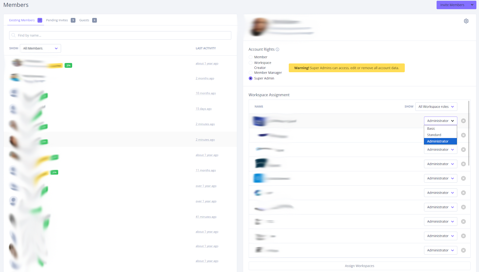 Clinked's permissions interface lets you manage who sees what from a single screen, without jumping between admin centers or worrying about settings overriding each other.