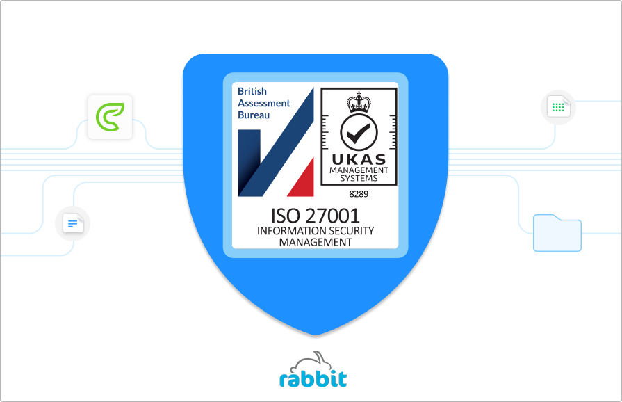 An image illustrating Clinked’s ISO 27001 certification, emphasizing its adherence to international standards for data security management.