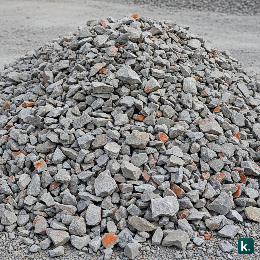 Zoom sur de la Grave de Béton Recyclé (GBR).