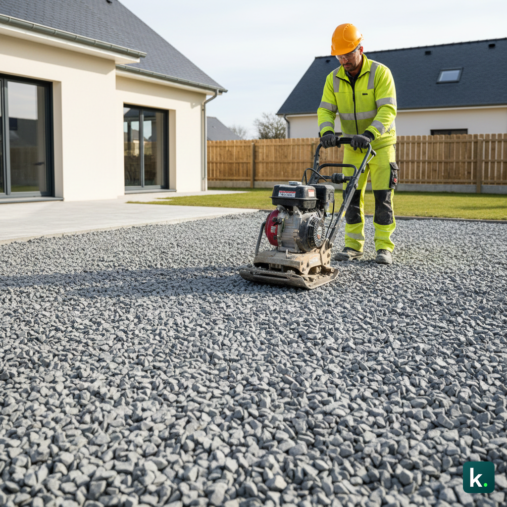 Comment poser des dalles sur du gravillon ?