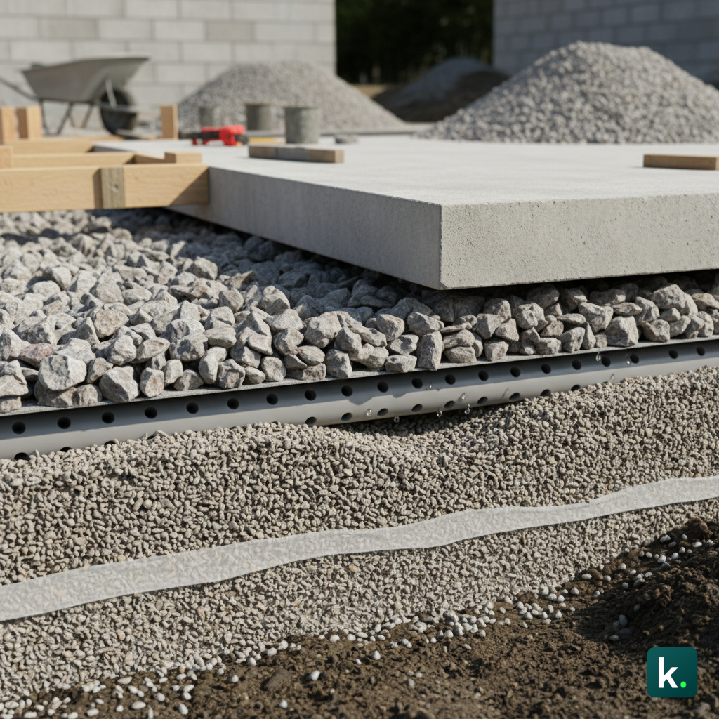 Hérisson sous dalle : quels granulats pour un drainage efficace ?