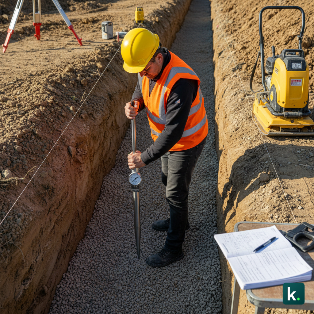 Tranchée pour canalisation : lit de pose, remblai et choix des granulats