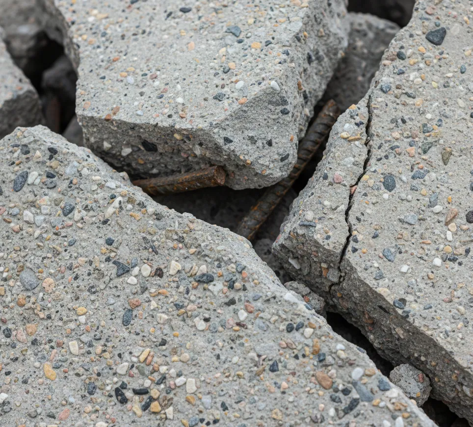 Évacuation de béton non ferraillé
