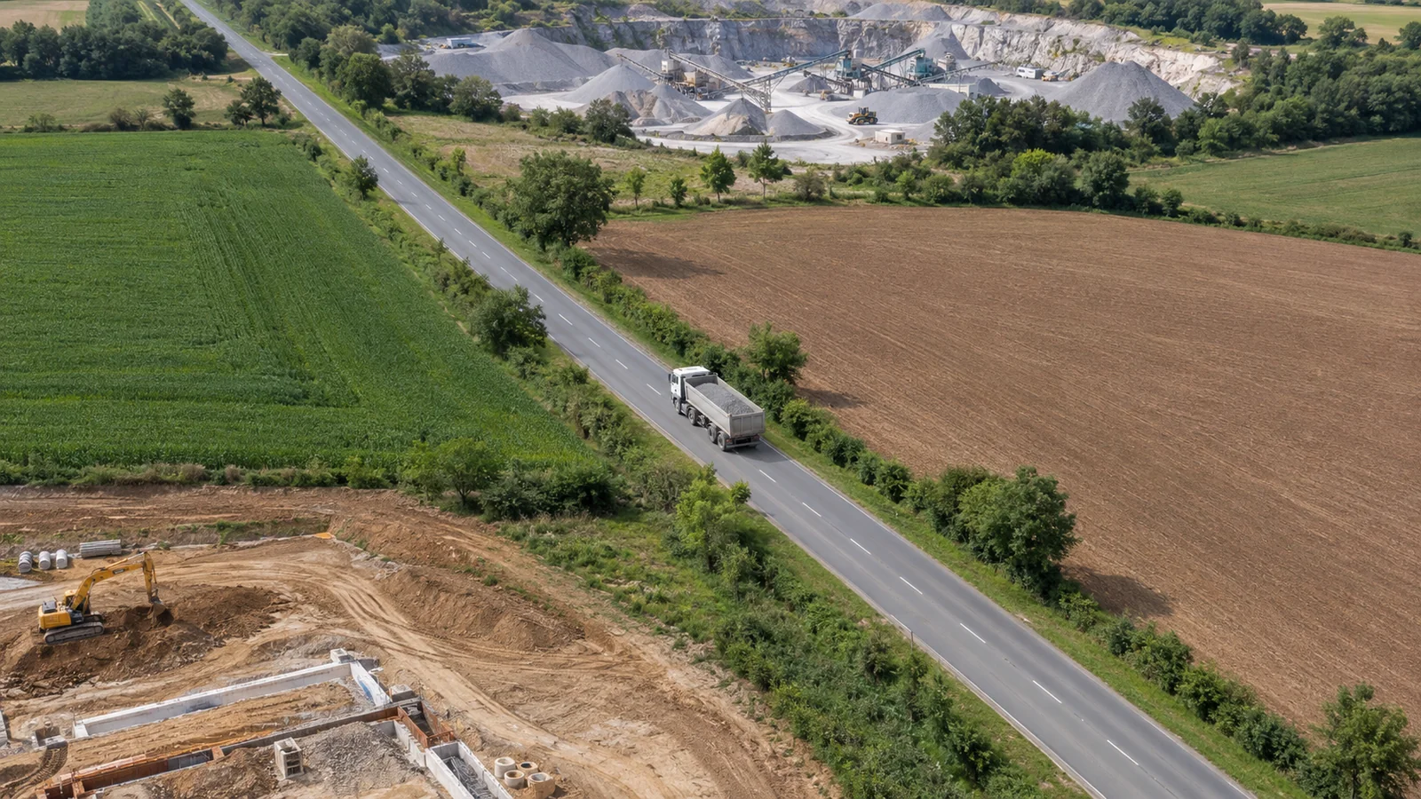 Prix du transport de granulats : pourquoi tout explose après 30 km