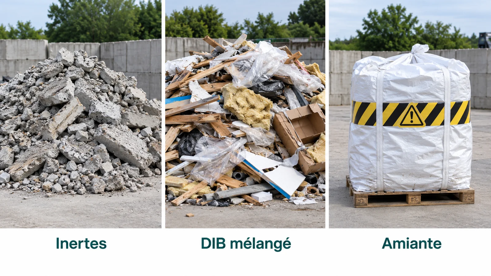 Coût de mise en décharge par type de déchet