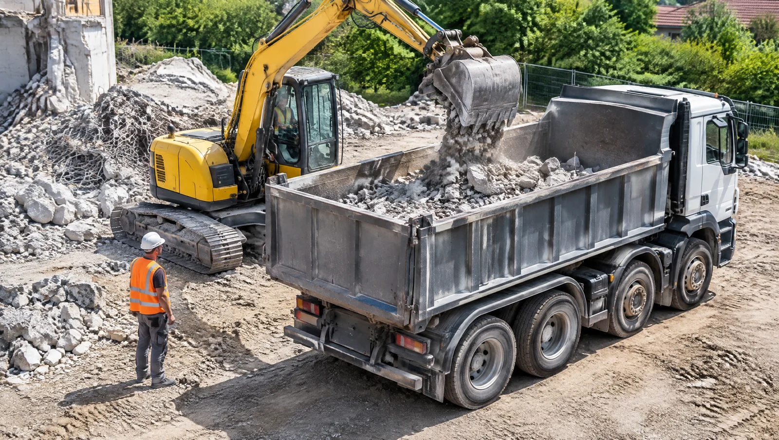 Prix d'une heure de camion benne en régie