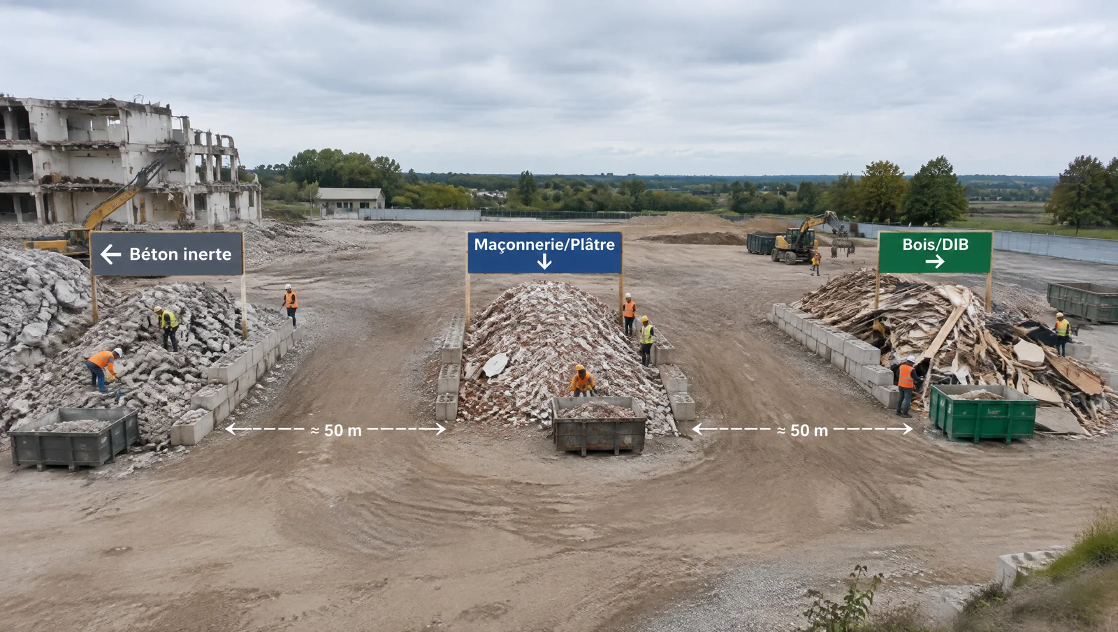 Poids d'1 m3 de gravats