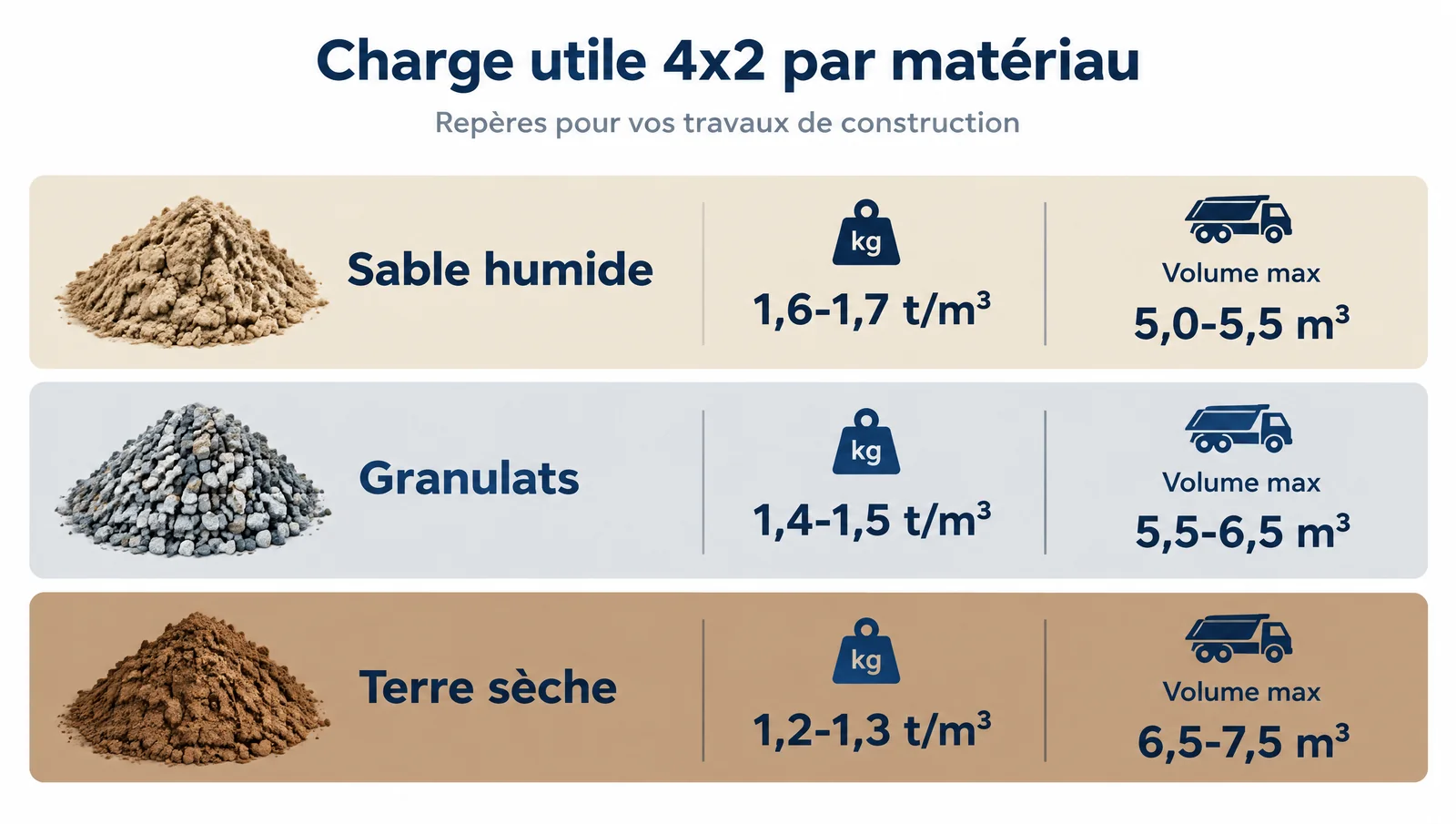 Camion benne 4x2 : pour quels chantiers