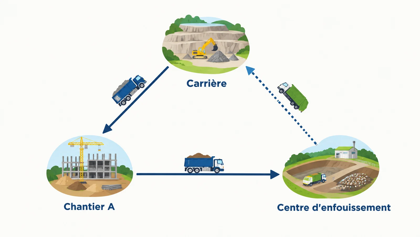Double flux : livrer puis évacuer avec le même camion