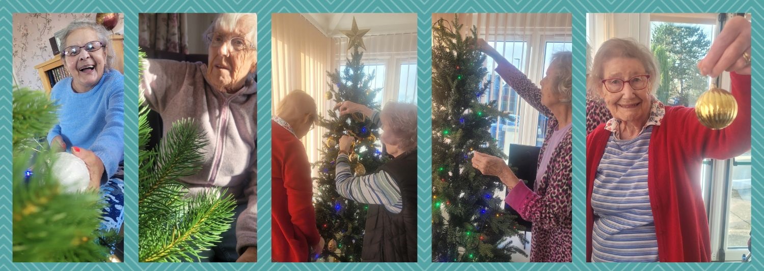 decorating Newstead at Christmas