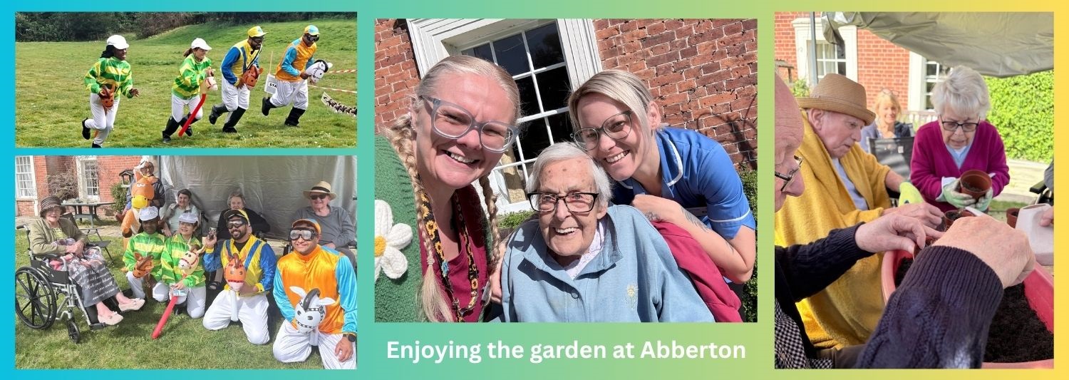 Grand National Day ejoying the garden at Abberton