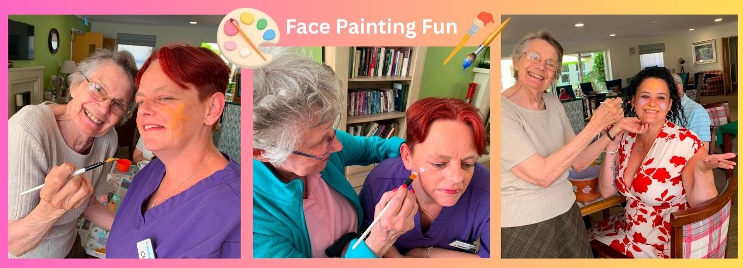 Face painting at The Lawns 