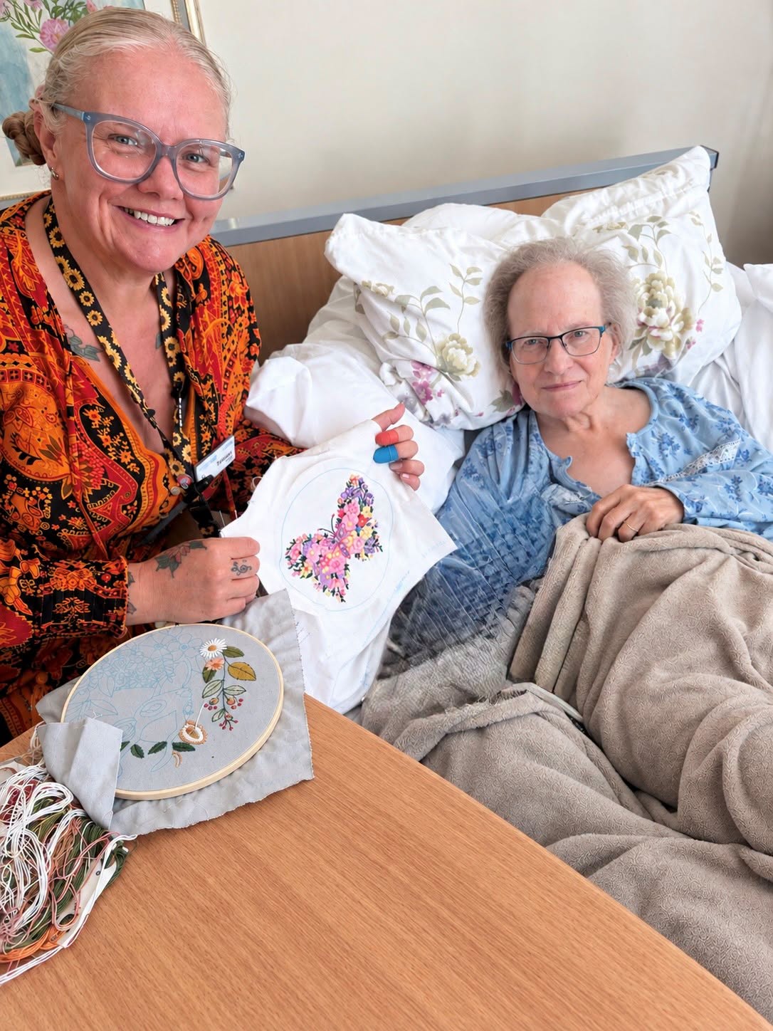 Embroidery session at Abberton