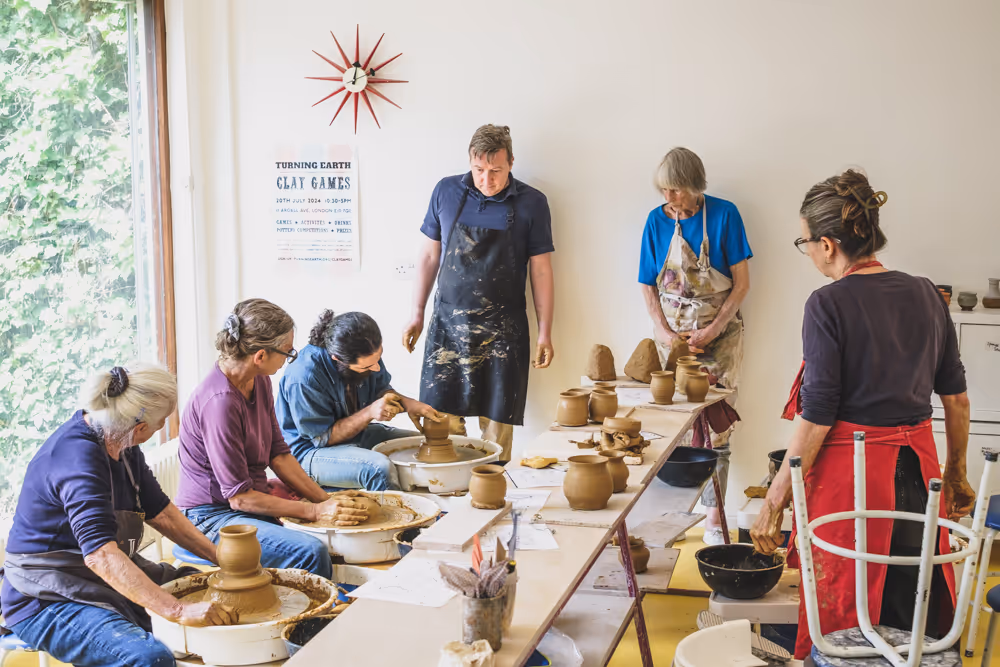 Studio in full swing during an intensive course