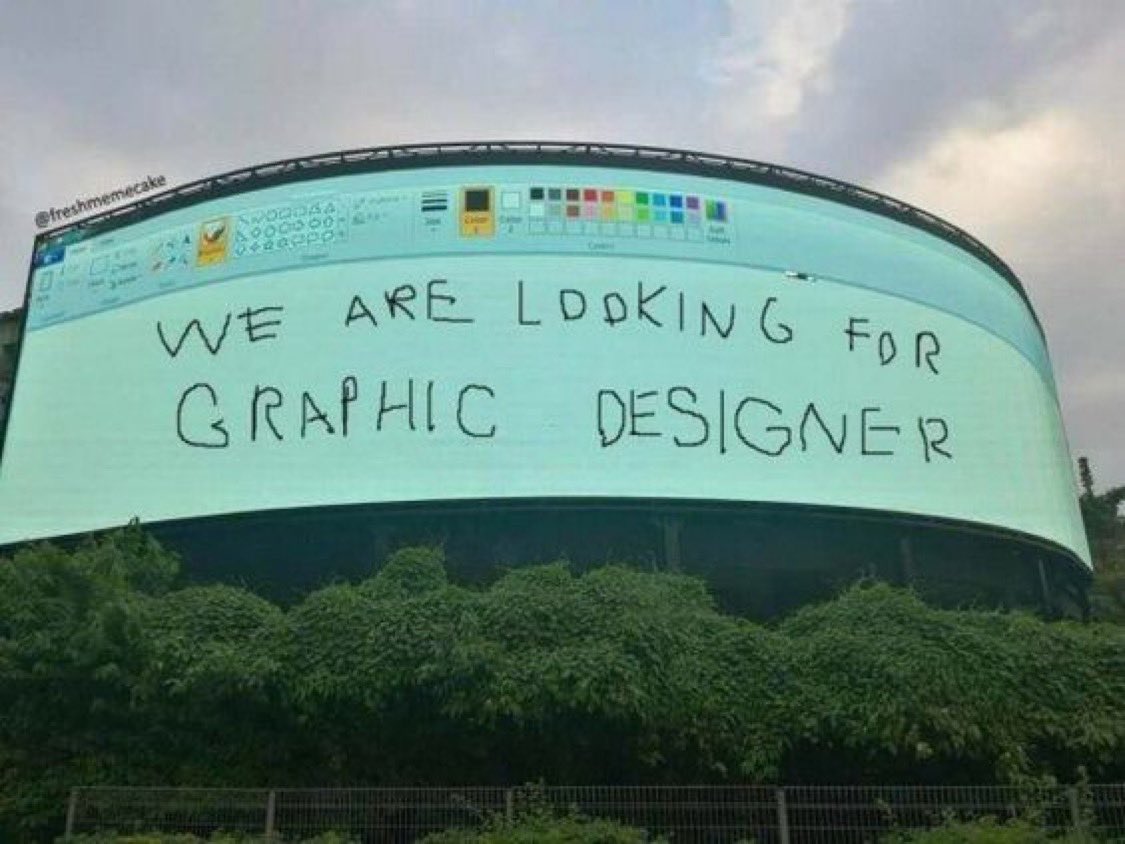funny ad - Looking for a Graphic Designer