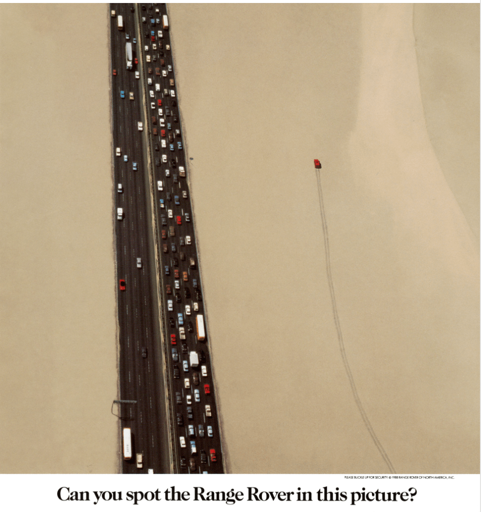 funny ad - Spot the Range Rover