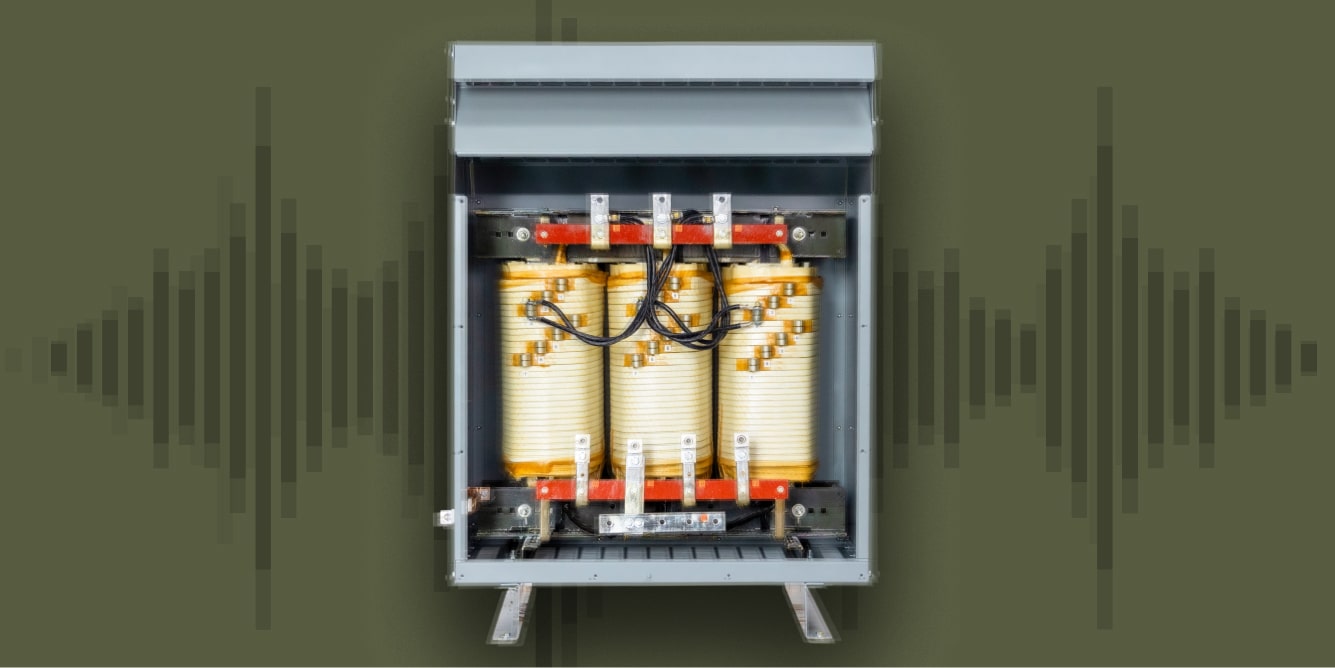 Transformer graphic with humming noise visual