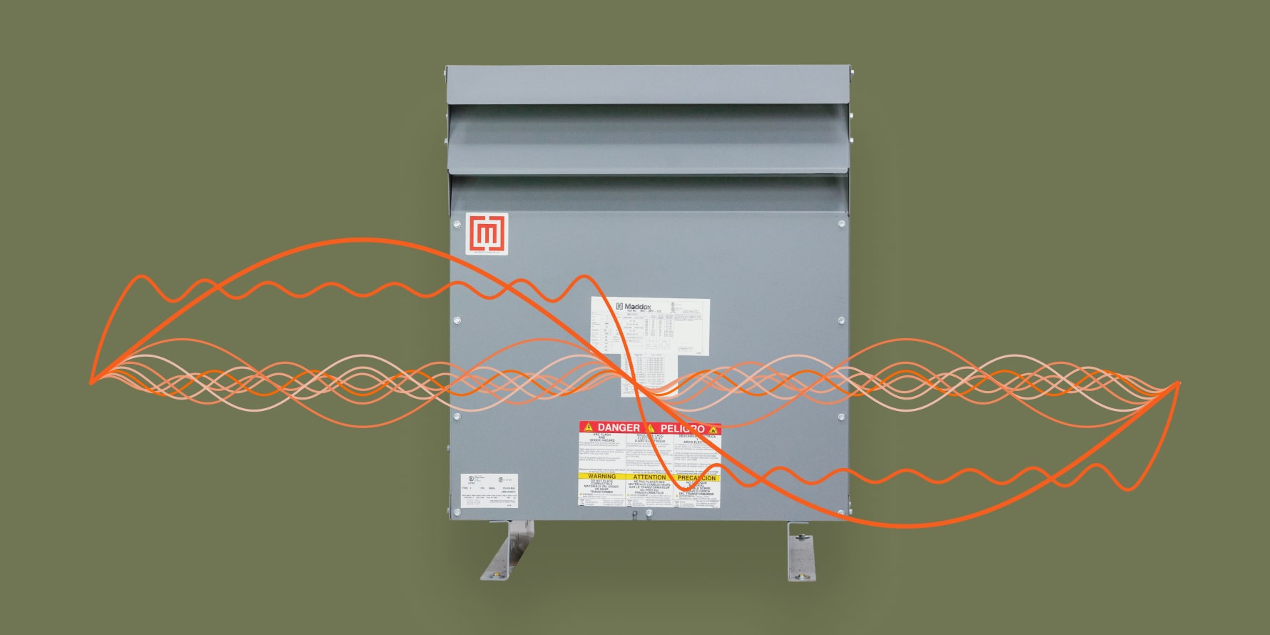 K rated transformer graphic with wave illustration