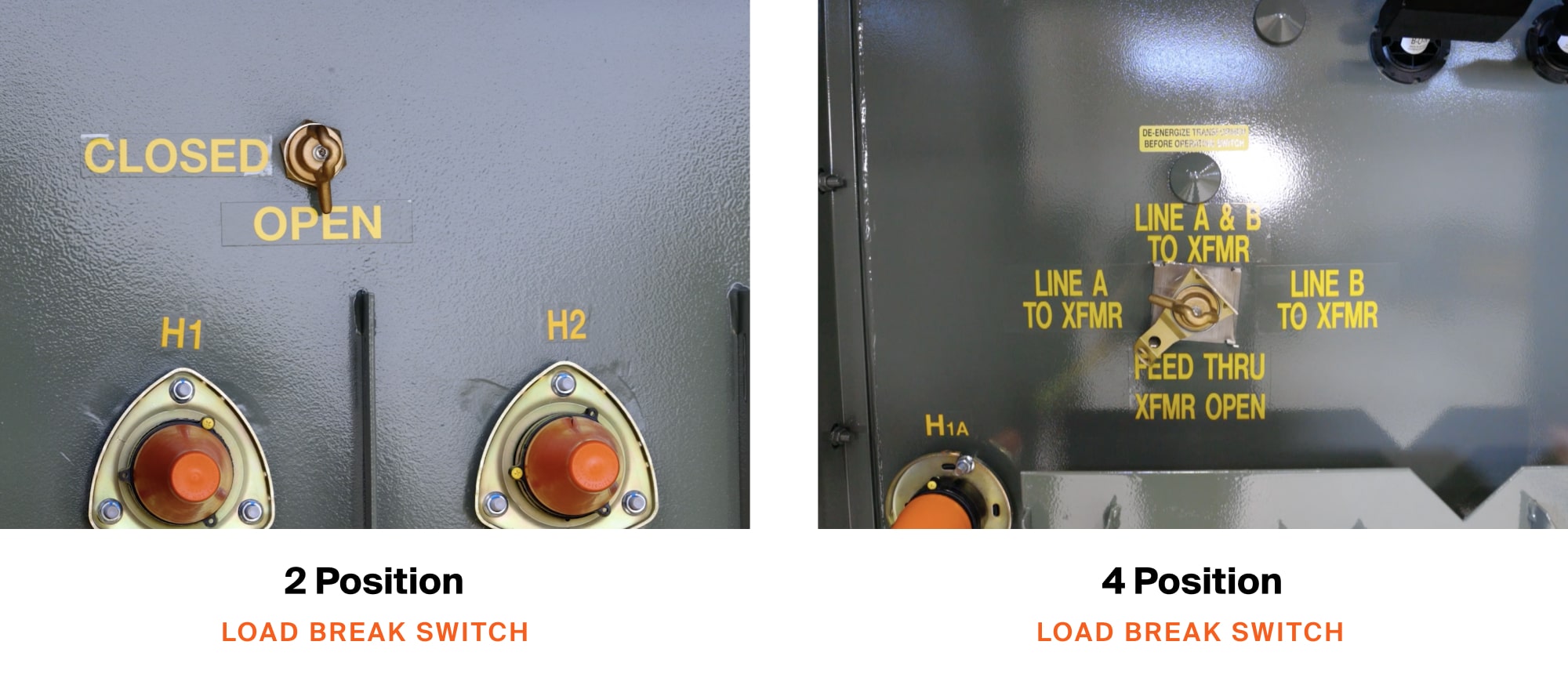 photos of two and four position switch transformers