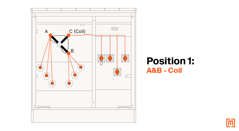 four position load break switch diagram