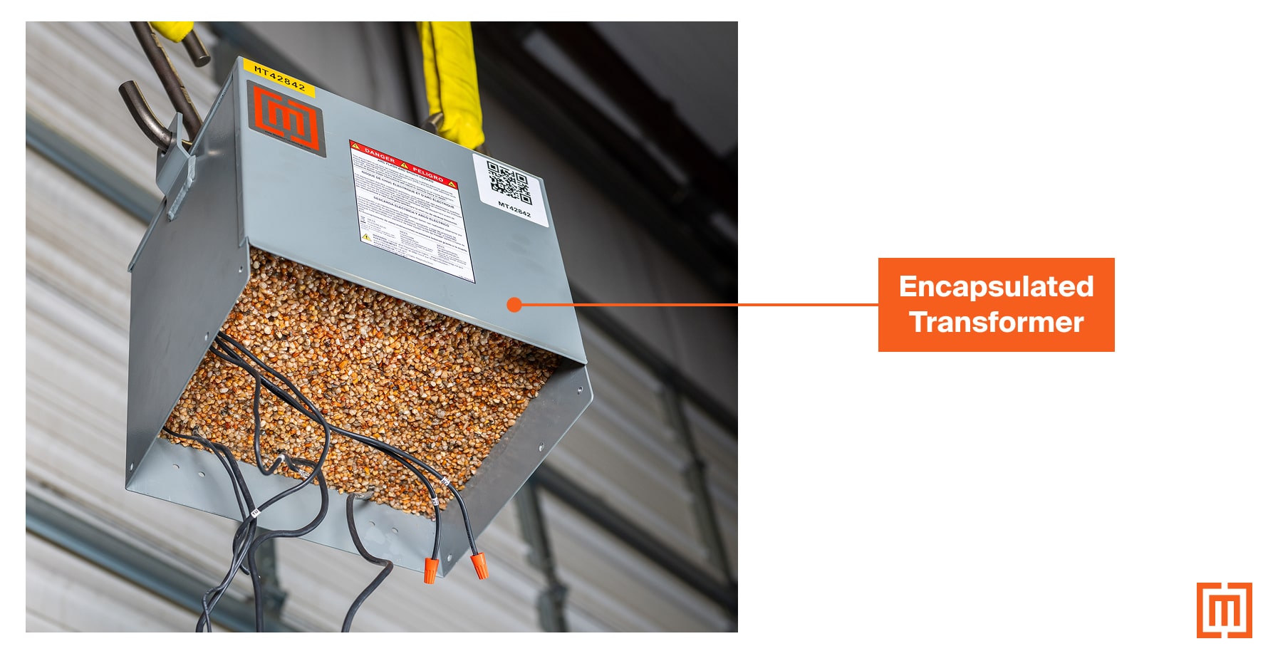 Encapsulated transformer from mini power center