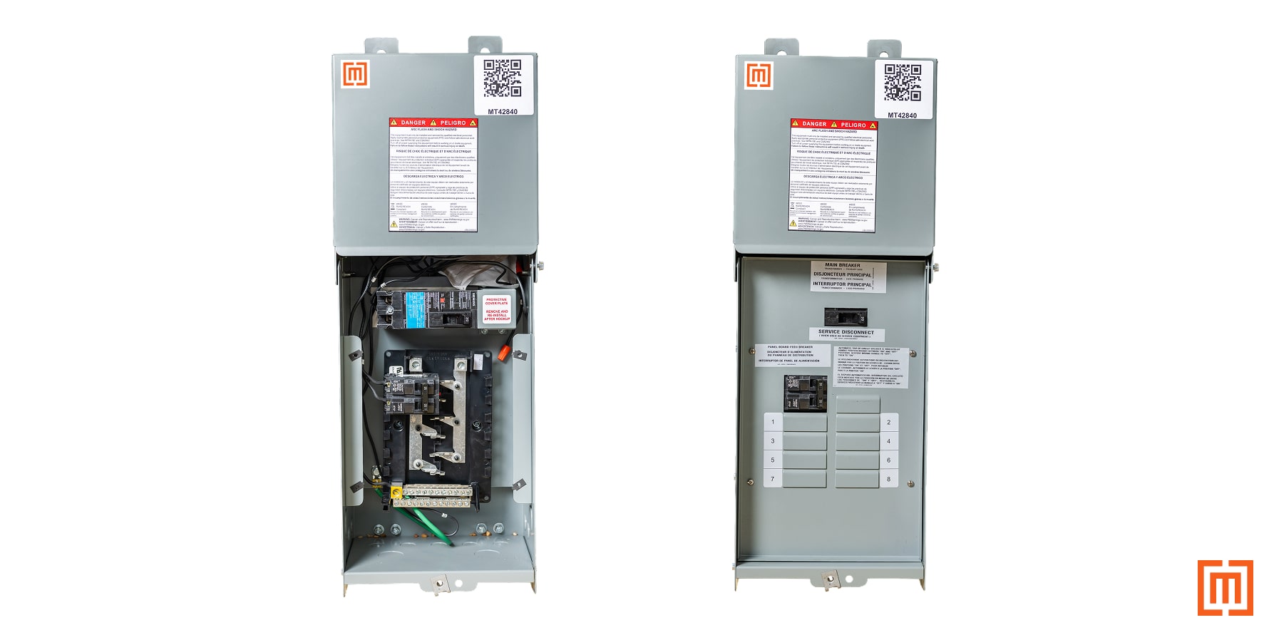 Internal and external of mini power center panel