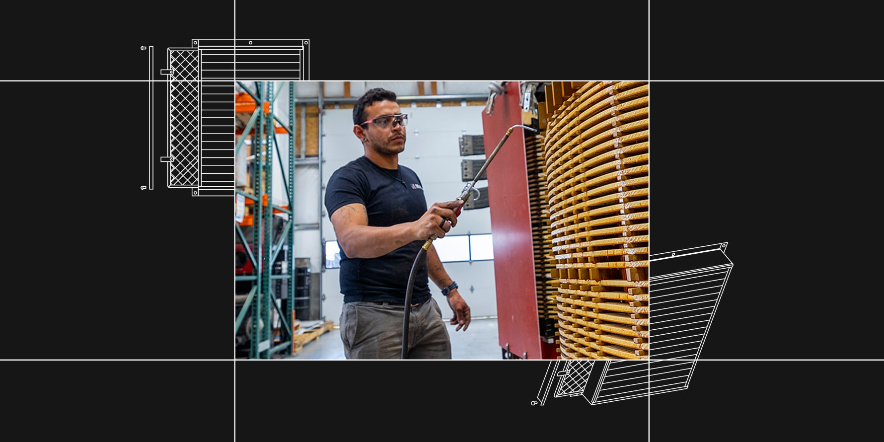 Cleaning MV dry-type windings with compressed air