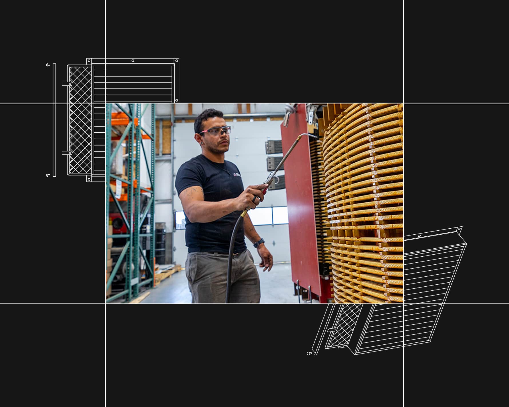 Cleaning MV dry-type windings with compressed air