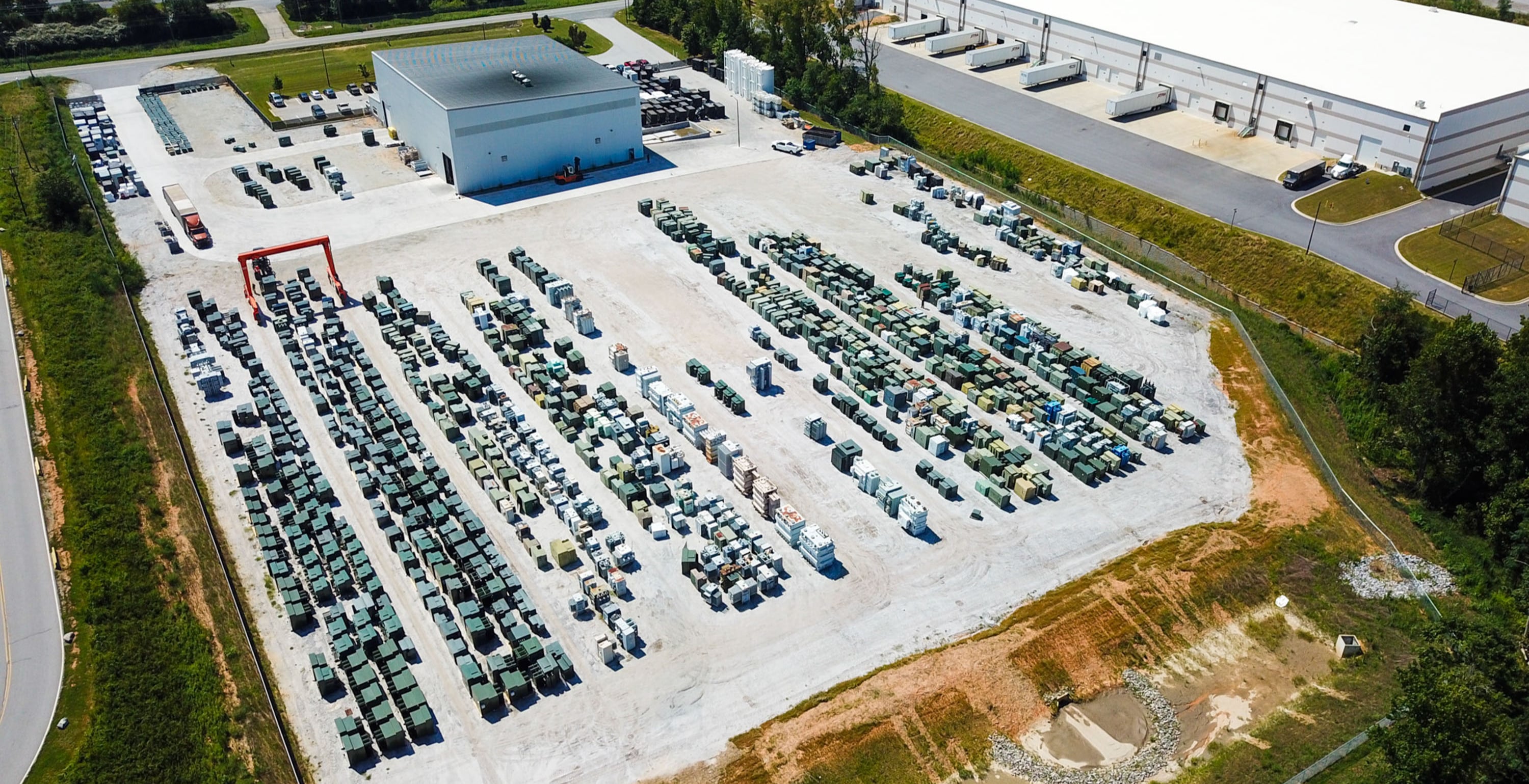 Maddox's transformer storage yard in Greer, South Carolina