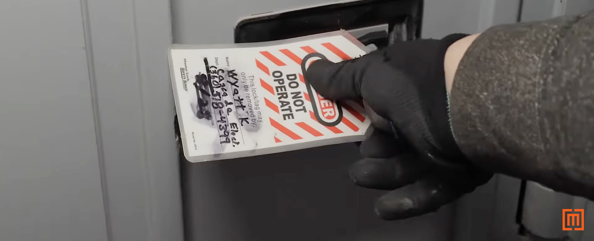 electrician locking out old transformer