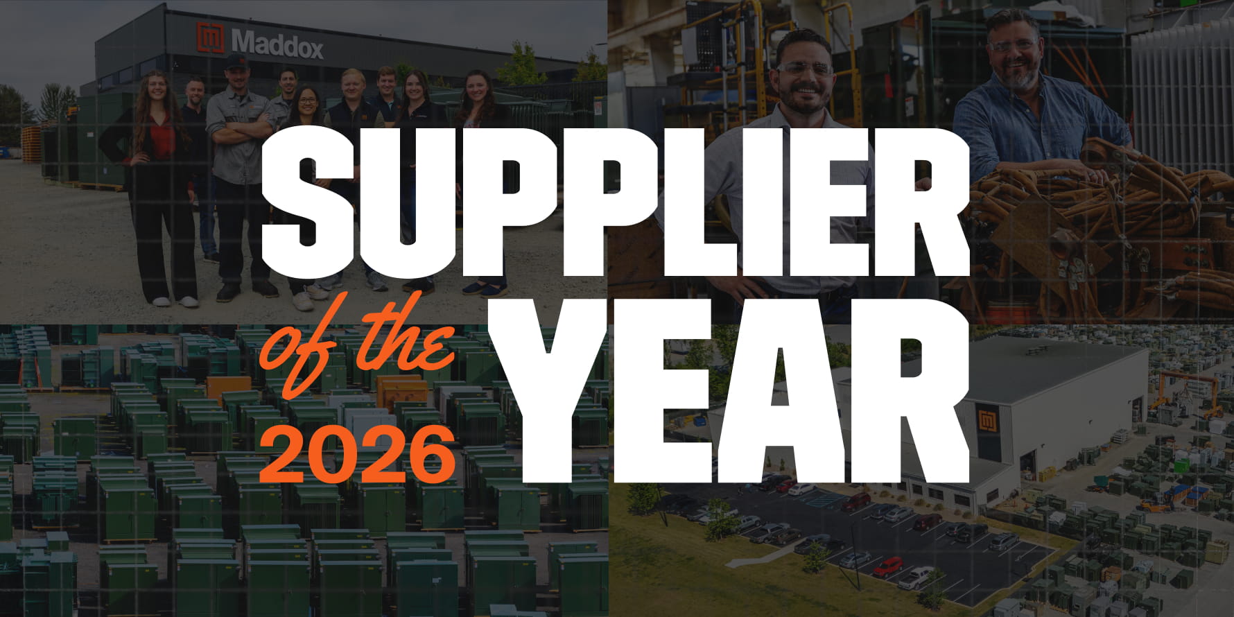 Graphic highlighting Maddox as 2026 transformer supplier of the year