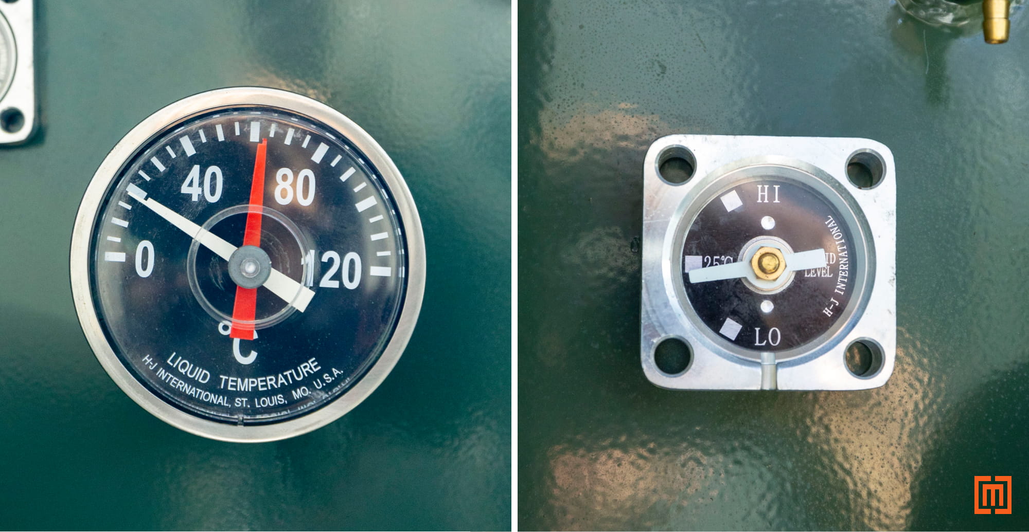 closeups of transformer gauges