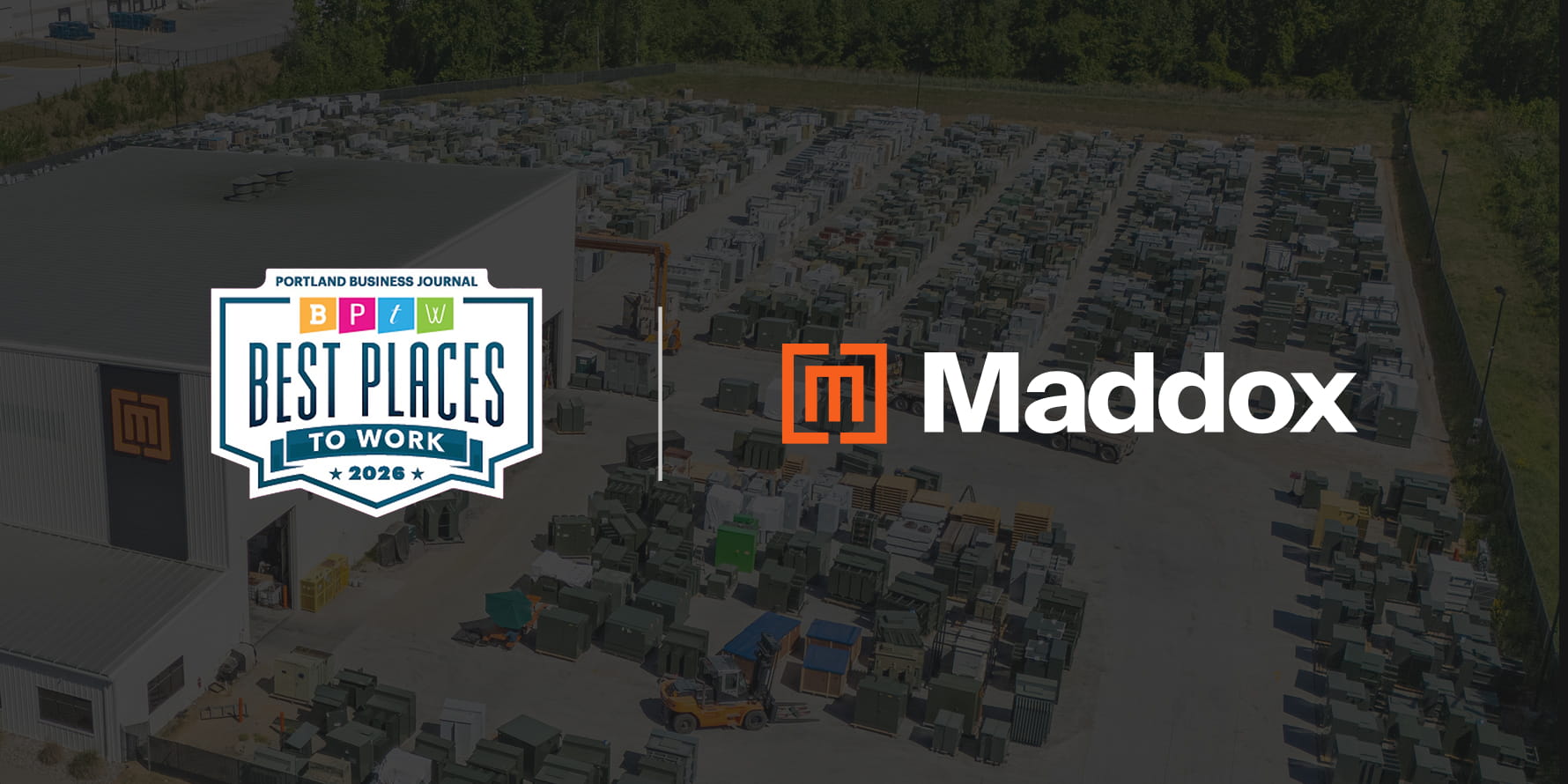 Graphic of Maddox winning best place to work award